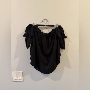Elegant Black Off-Shoulder Women's Top